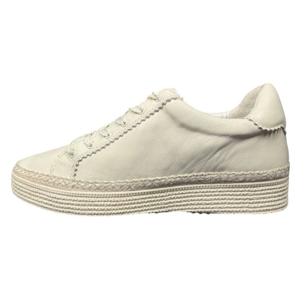 Dolce Vita Womens Size 10.5 Beige Lennix Sneakers Shoes Leather Espadrille New